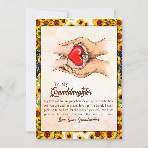 Granddaughter Gift  Love Grandmother Family Group Invitation