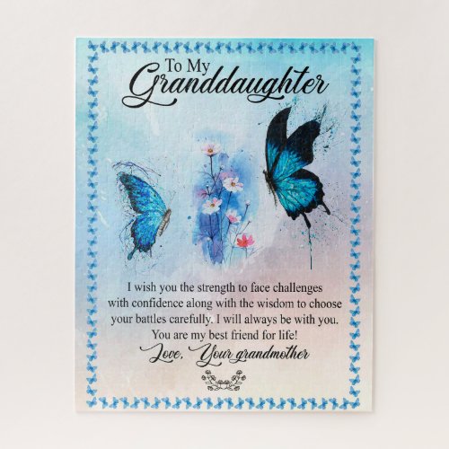 Granddaughter Gift  Love Grandmother Family Group Jigsaw Puzzle