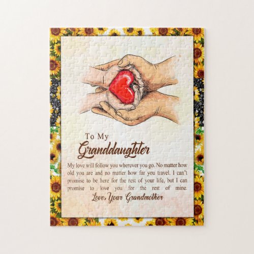 Granddaughter Gift  Love Grandmother Family Group Jigsaw Puzzle