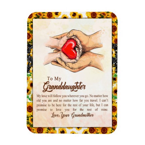 Granddaughter Gift  Love Grandmother Family Group Magnet