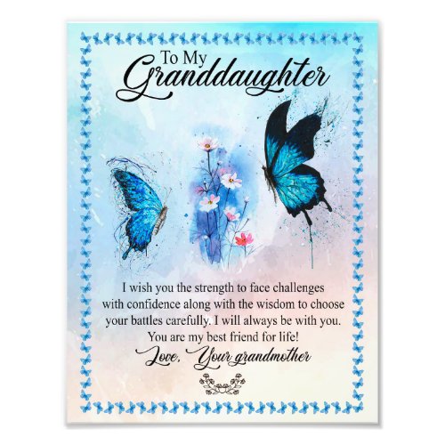 Granddaughter Gift  Love Grandmother Family Group Photo Print