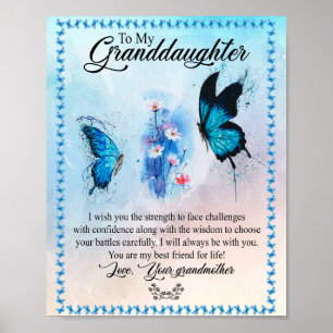 Granddaughter Gift   Love Grandmother Family Group Poster