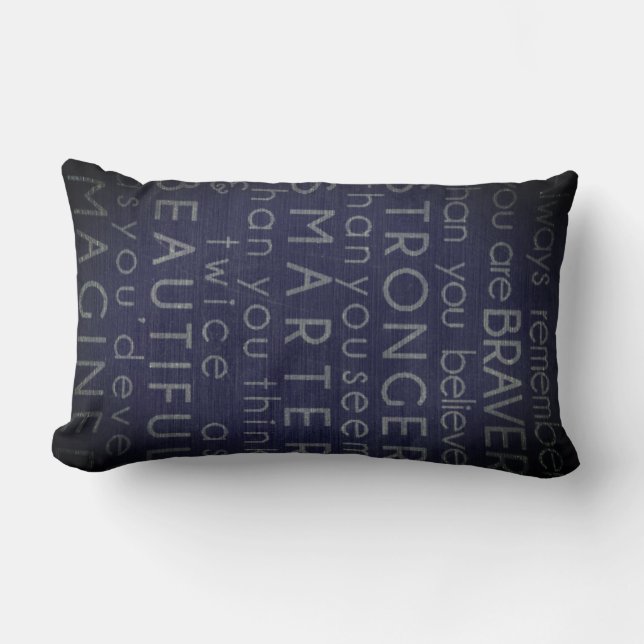 Granddaughter Gift Motivational Words Personalized Lumbar Pillow (Front)