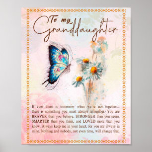 Granddaughter Gifts From Grandpa Grandma Family Poster