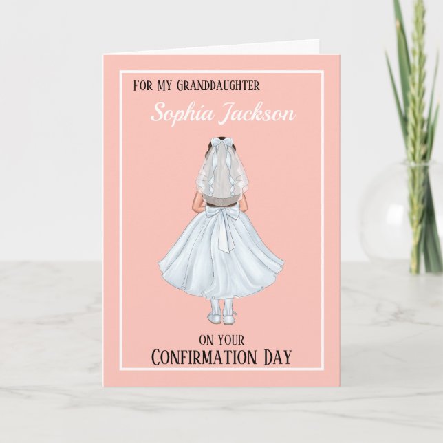 Granddaughter Girls Confirmation Card  (Front)