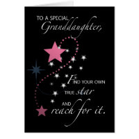 Granddaughter, Graduation Star Congratulations Card