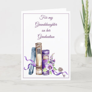 Granddaughter Graduation Watercolor  Thank You Card