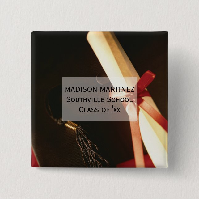 Granddaughter Graduation Wishes, Button (Front)