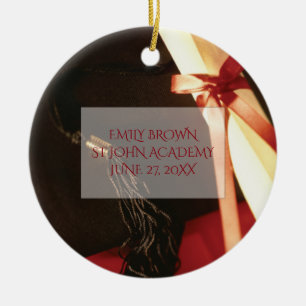 Granddaughter Graduation Wishes Ceramic Ornament