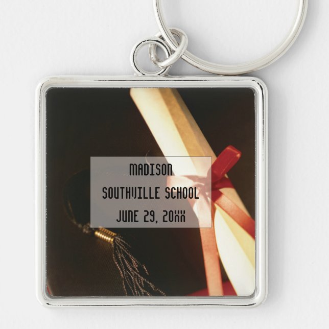 Granddaughter Graduation Wishes, Keychain (Front)