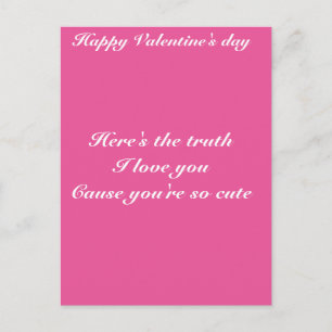 Granddaughter grandson valentine's day holiday postcard