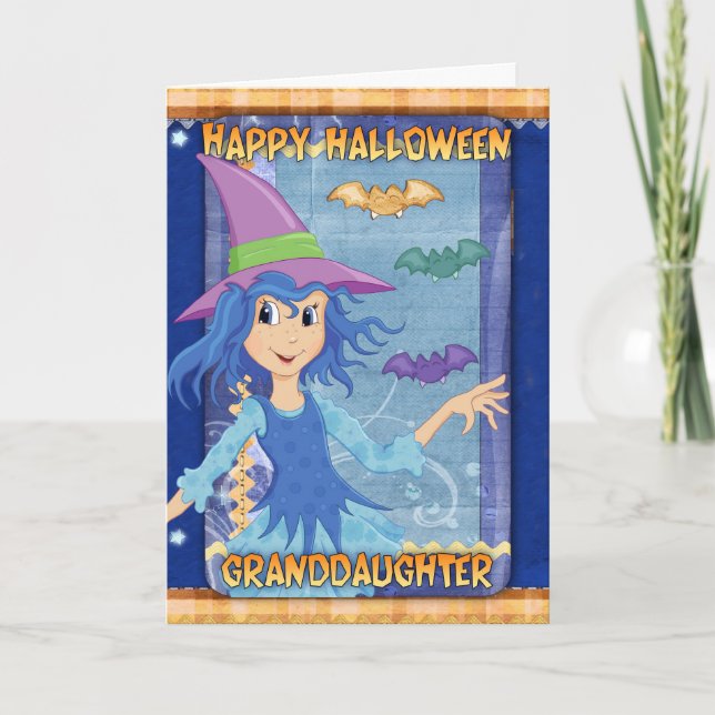 granddaughter halloween greeting card (Front)
