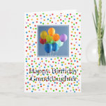 Granddaughter happy balloon birthday card<br><div class="desc">Created from an original Studio Porto Sabbia photo! This Colored Balloons Birthday card is available as an age specific card ages 1 to 12,  in different languages and for various specific (family) relations. For Birthday Party Invitations in the same style,  check the Invitation section of Studio Porto Sabbia</div>