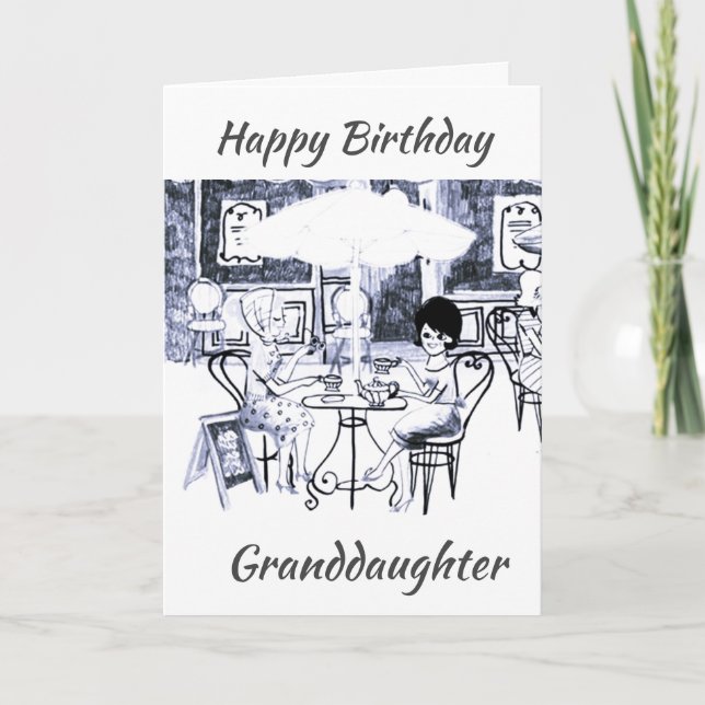 ‘GRANDDAUGHTER’ HAPPY BIRTHDAY CARD (Front)
