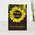 Granddaughter Happy Birthday Cheerful Sunflower Card<br><div class="desc">This cheerful sunflower is a bright and happy way to wish your granddaughter a Happy Birthday.  To see more of my  birthday cards,  type in,  or cut and paste into search box: jaclinart birthday cards</div>