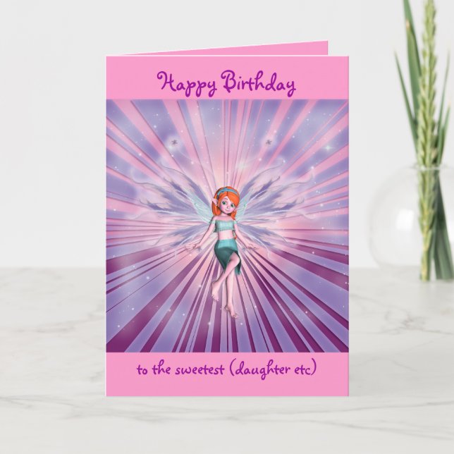 Granddaughter happy birthday customizable card (Front)