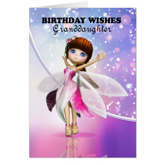 Granddaughter, Happy Birthday cute fairy dancing Card | Zazzle.com