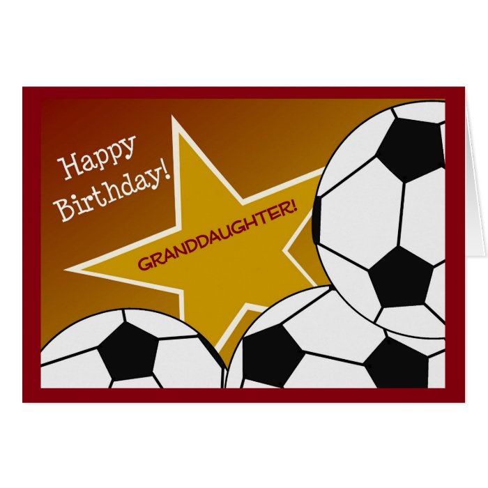 Granddaughter Happy Birthday Soccer Fan Card Zazzle