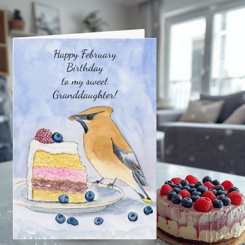 Granddaughter Happy February Birthday Bird