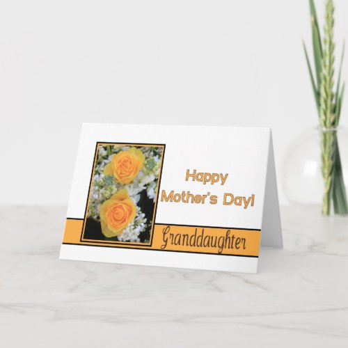 granddaughter  Happy Mothers Day rose card