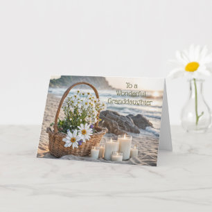 Granddaughter Happy Mothers Day with Candles Card