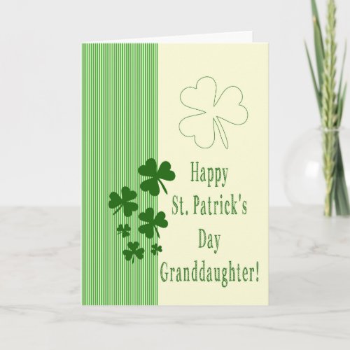 Granddaughter Happy St Patricks Day Card