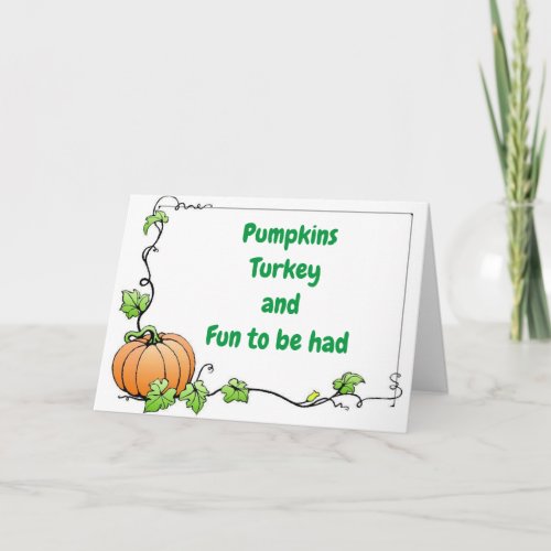 GRANDDAUGHTER HAPPY THANKSGIVING HOLIDAY CARD