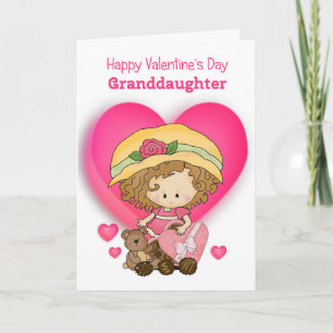 Granddaughter, Happy Valentine's Day Holiday Card
