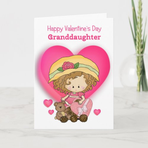 Granddaughter Happy Valentines Day Holiday Card
