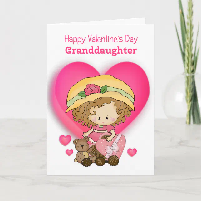 Granddaughter, Happy Valentine's Day Holiday Card | Zazzle