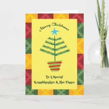Granddaughter & Her Fiance Primsy Christmas Holiday Card by freespiritdesigns at Zazzle