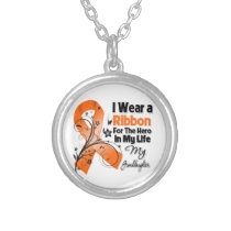 Granddaughter Hero in My Life Leukemia Silver Plated Necklace