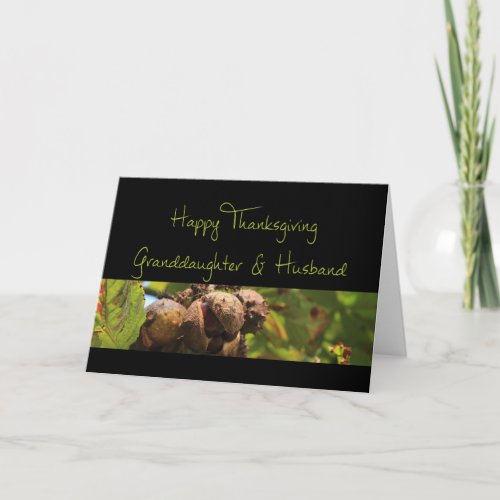 Granddaughter  Husband Thanksgiving Card