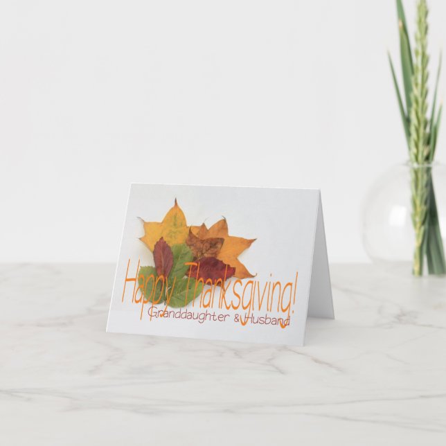 Granddaughter & Husband Thanksgiving Card (Front)