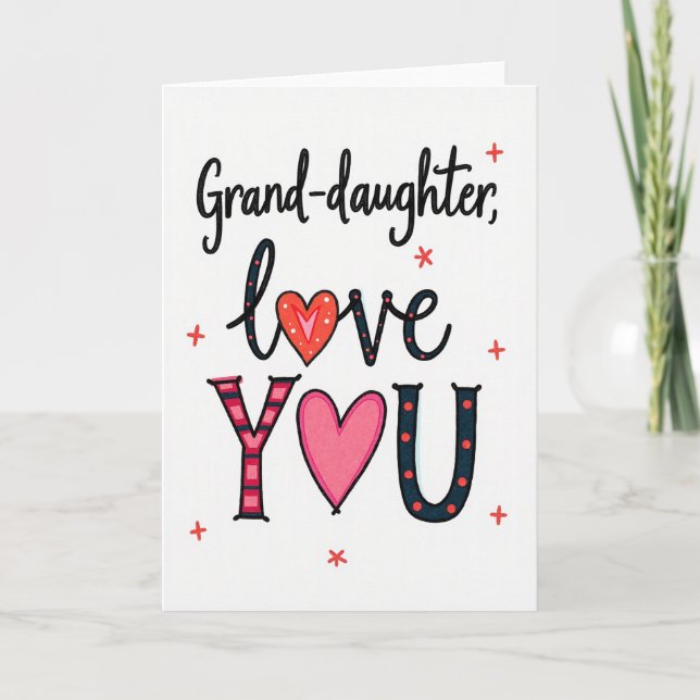 Granddaughter I Love You Card (Front)