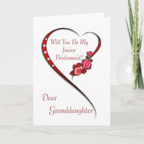 Granddaughter Junior Bridesmaid invite