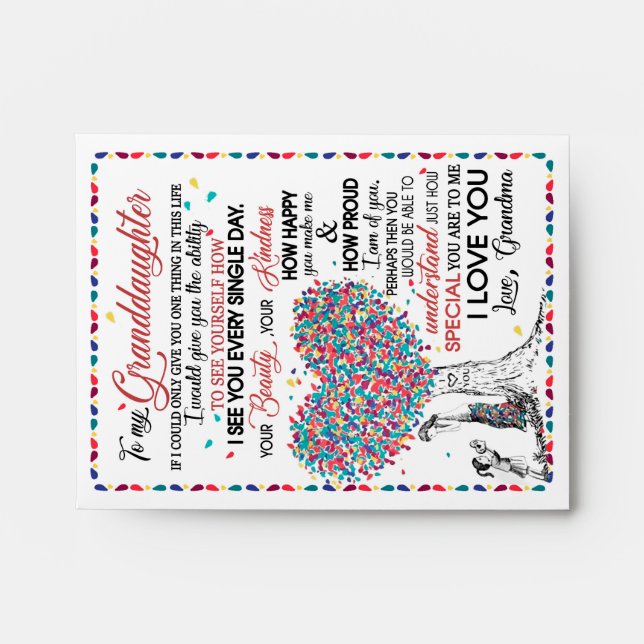 Granddaughter Lovers | Letter To My Granddaughter Envelope (Front)