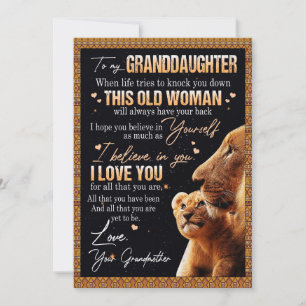 Granddaughter Lovers Letter To My Granddaughter Holiday Card
