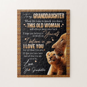 Granddaughter Lovers   Letter To My Granddaughter Jigsaw Puzzle