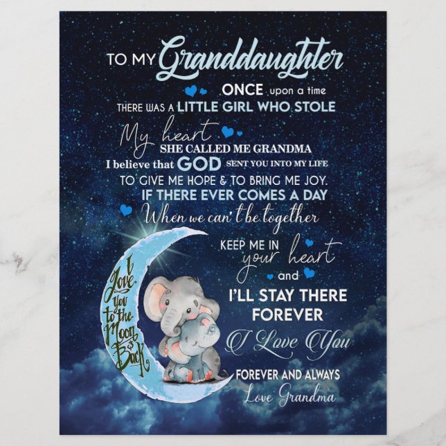 Granddaughter Lovers | Letter To My Granddaughter Letterhead (Front)