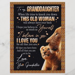 Granddaughter Lovers   Letter To My Granddaughter Letterhead