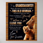 Granddaughter Lovers | Letter To My Granddaughter Poster<br><div class="desc">Granddaughter Gifts | To My Daughter I Believe In You I Love You Love From Grandmother</div>