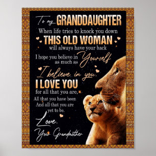 Granddaughter Lovers   Letter To My Granddaughter Poster