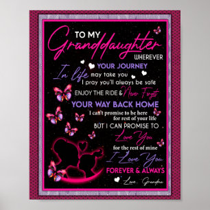 Granddaughter Lovers   Letter To My Granddaughter Poster