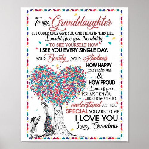 Granddaughter Lovers  Letter To My Granddaughter Poster