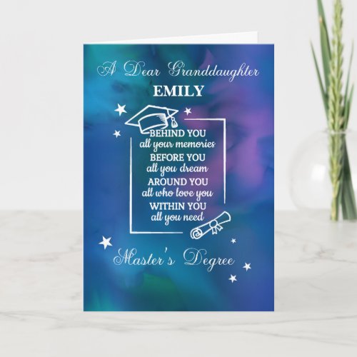 Granddaughter Master’s Degree Graduation Quote