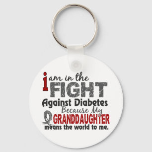 Granddaughter Means World To Me Diabetes Keychain