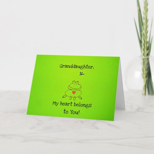 Granddaughter my heart belong to you holiday card