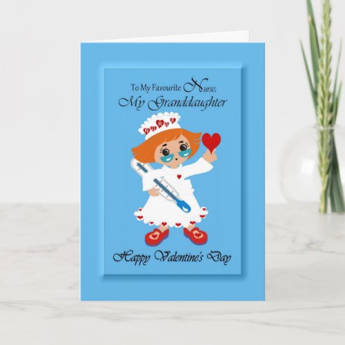 Granddaughter  Nurse _ Happy Valentines Day Holiday Card