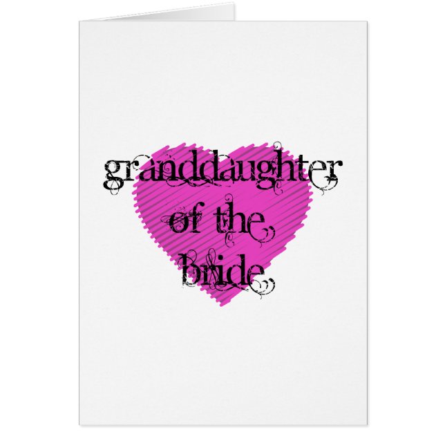 Granddaughter of the Bride Cards (Front)